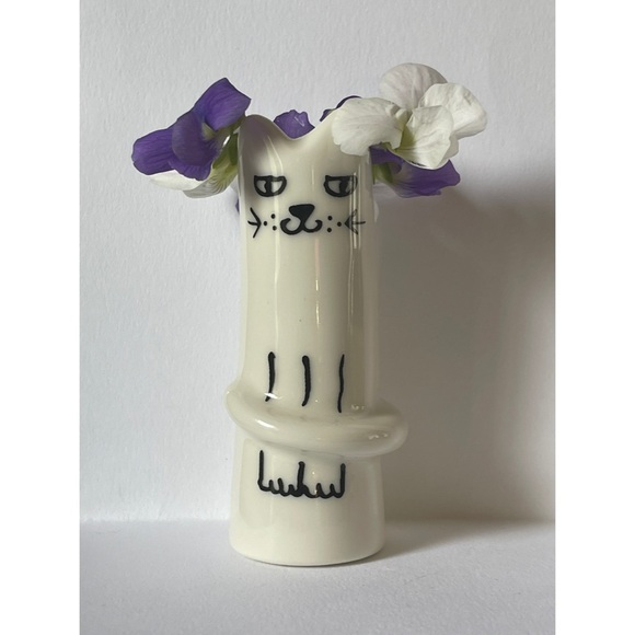 Mini Ceramic Cat Vase - Picture 1 of 4